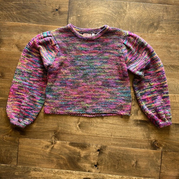 Women’s Willow and Root Multicolored Cropped Sweater - Picture 1 of 4